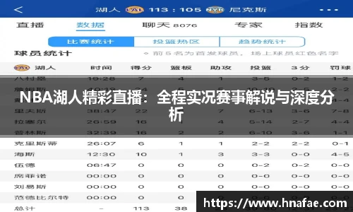 NBA湖人精彩直播：全程实况赛事解说与深度分析
